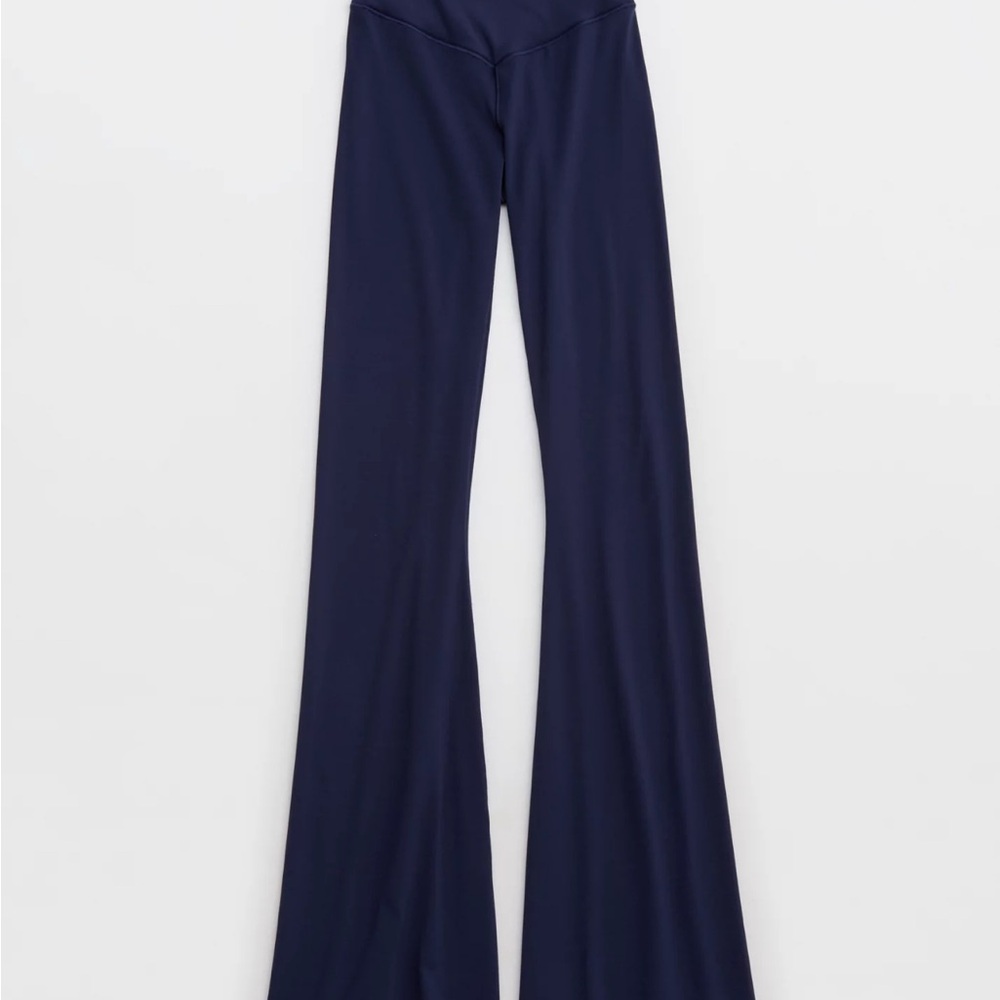 Aerie OFFLINE Navy High Waisted Crossover Flare Legging